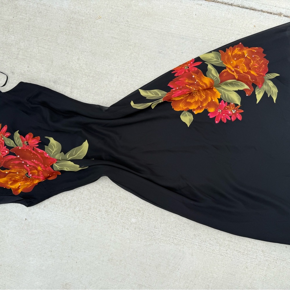 Floral Black Maxi Dress